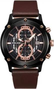 Police Quarzuhr Ice Police Herrenuhr R1451324001 Ø 46 mm Armbanduhr Uhr Leder
