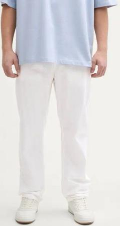 TOM TAILOR Denim Stoffhose Loose Fit Hose mit Leinenanteil