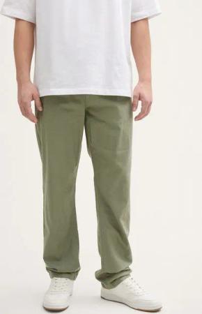TOM TAILOR Denim Stoffhose Loose Fit Hose mit Leinenanteil