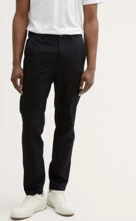 TOM TAILOR Denim Chinohose Relaxed Tapered Hose mit Leinenanteil