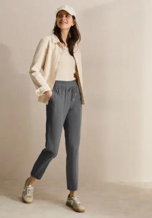 Cecil Damen Casual Fit Hose in Grau, Gr: L