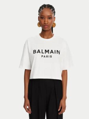 Balmain T-Shirt BF1EE020BB02 Weiß Relaxed Fit