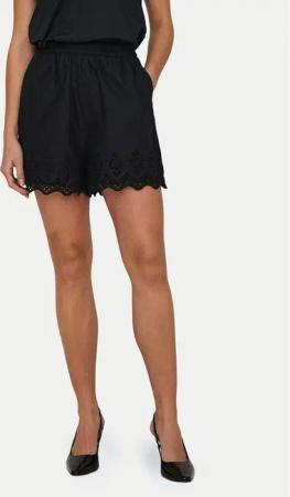 ONLY Stoffshorts Lou 15313167 Schwarz Loose Fit