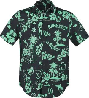 Rammstein Kurzarmhemd - Mein Land - S bis 5XL - für Männer - Größe L - schwarz/grün - Lizenziertes Merchandise!
