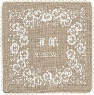 Le Bonheur des Dames Kreativset Le Bonheur des Dames Kreuzstich Stickpackung "Hochzeitskissen IV", Zä, (embroidery kit by Marussia)