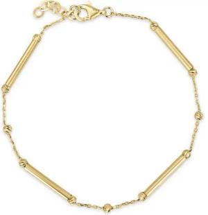 Antares Gold Goldarmband 14K Gold Damenarmband mit Zylinder- und Kugel-Details