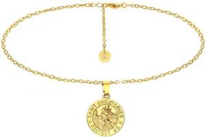 Kim Johanson Kette mit Anhänger Heiliger Sankt Christopherus, aus Edelstahl
