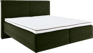 Birkenstock Boxspringbett "Arran", in Schwebeoptik, mit glattem Kopfteil, Kopfteilhöhe 124 cm