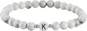 Kim Johanson Armband Armschmuck aus Howlith, in weiß, mit Buchstabe