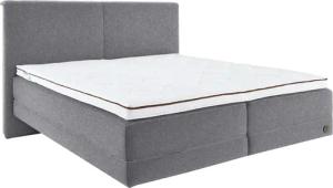 Birkenstock Boxspringbett "Arran", in Schwebeoptik, mit glattem Kopfteil, Kopfteilhöhe 124 cm