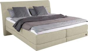 Birkenstock Boxspringbett "Arran", Schwebeoptik, Kopfteil mit horizontaler Steppung, Kopfteilhöhe 125 cm