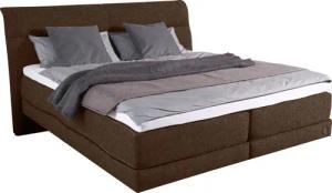 Birkenstock Boxspringbett "Arran", Schwebeoptik, Kopfteil mit horizontaler Steppung, Kopfteilhöhe 125 cm