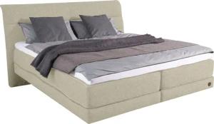 Birkenstock Boxspringbett "Arran", Schwebeoptik, Kopfteil mit horizontaler Steppung, Kopfteilhöhe 125 cm