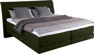 Birkenstock Boxspringbett "Arran", Schwebeoptik, Kopfteil mit horizontaler Steppung, Kopfteilhöhe 125 cm