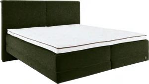 Birkenstock Boxspringbett "Arran", in Schwebeoptik, mit glattem Kopfteil, Kopfteilhöhe 124 cm