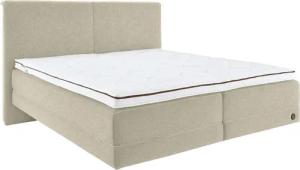 Birkenstock Boxspringbett "Arran", in Schwebeoptik, mit glattem Kopfteil, Kopfteilhöhe 124 cm
