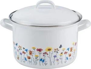 Riess Kochtopf Fleischtopf Country Flora mit Deckel Ø14cm 1 Liter Induktion, (Stück, 1-tlg., Kochtopf), Kochtopf, Bratentopf