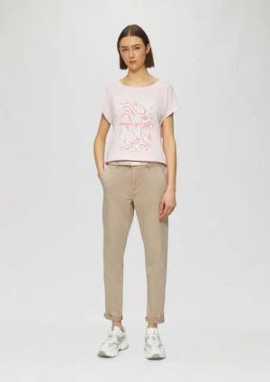 s.Oliver Stoffhose Chino mit geflochtenem Gürtel und Garment Dye Waschung