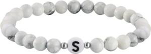 Kim Johanson Armband Armschmuck aus Howlith, in weiß, mit Buchstabe