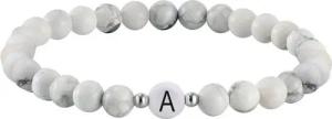 Kim Johanson Armband Armschmuck aus Howlith, in weiß, mit Buchstabe
