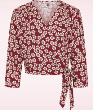 Gracie Blossom Wickelbluse in Rot