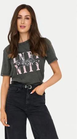 ONLY T-Shirt Lucy 15346786 Grau Regular Fit