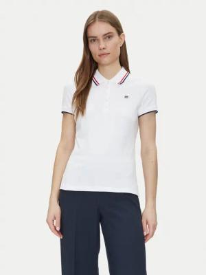 Tommy Hilfiger Poloshirt Feminine Sporty Slim Polo Ss WW0WW44517 Weiß Regular Fit