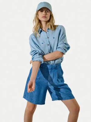 ONLY Stoffshorts Charis 15337935 Blau Loose Fit