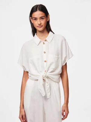 Pieces Hemd Pia 17154736 Weiß Regular Fit