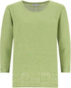 Hajo Rundhalspullover Pullover Moulinéoptik 3/4 Arm