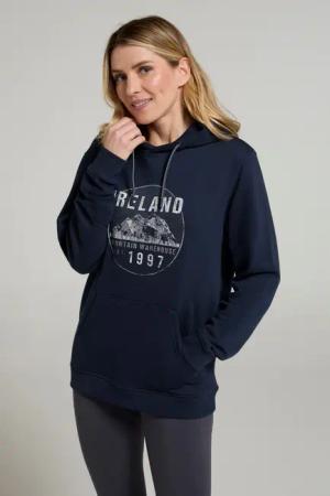 Ireland Circle Mountain Damen Kapuzenpullover - Marineblau