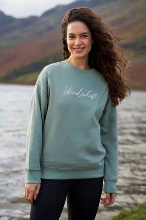 Bedrucktes Damen Sweatshirt - Khaki