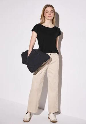 Street One Frauen Shirt mit Raffung in Schwarz, Gr: 42