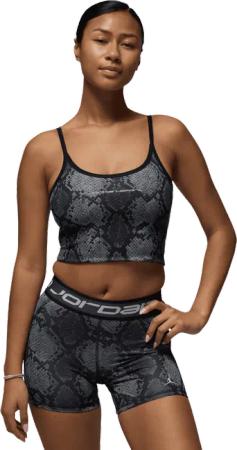 Nike Aop Crop Tanktop Damen Schwarz 0