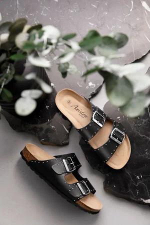 Aniston SHOES Pantolette, Sommerschuh, Strandschuh, Nieten - NEUE KOLLEKTION