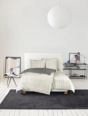 Esprit Wendebettwäsche "Grid", aus reiner Baumwolle und mit effekvoller Paspel