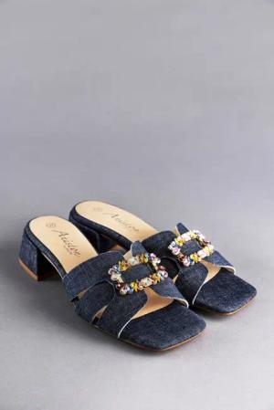 Aniston SHOES Pantolette, Sommerschuh, Festtagsschuh, Blockabsatz - NEUE KOLLEKTION