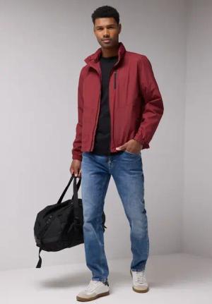Street One MEN Männer Wasserabweisende Jacke in Rot, Gr: L