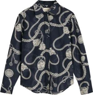 Gant Langarmbluse 4300456 Damen Sailing Print Bluse aus Baumwolle und Seide