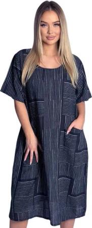 Mississhop Sommerkleid Baumwollkleid 100 % Baumwolle Casual Shirtkleid Strandkleid M.377