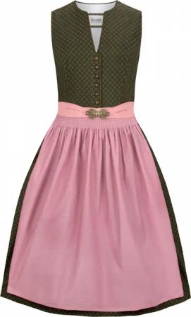 Dirndl Luana (olive, Gr. 38) von Stockerpoint Heimatgwand für Damen, 100% Baumwolle
