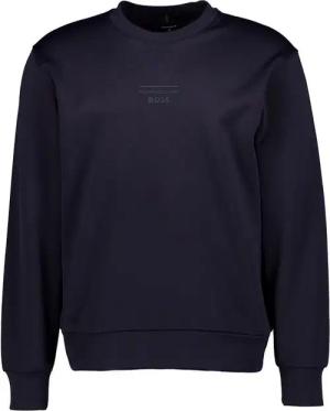 BOSS Black Herren Pullover blau unifarben