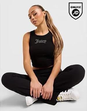 JUICY COUTURE Diamante Rib Tanktop - Damen, Black