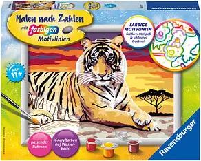 Ravensburger Malen-nach-Zahlen Majestätischer Tiger mehrfarbig