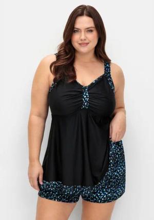 Sheego Badehose Große Größen mit Pünktchen-Print und Shape-Effekt