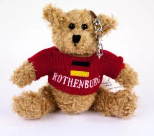 Teddys Rothenburg Schlüsselanhänger Teddybär Rothenburg 12 cm Pulli rot Plüsch
