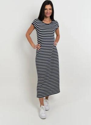 Seidel Moden Sommerkleid, lang, mit Streifen-Design, MADE IN GERMANY