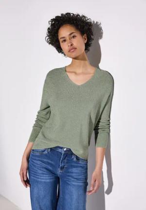 STREET ONE Strickpullover, mit metallisierten Fasern