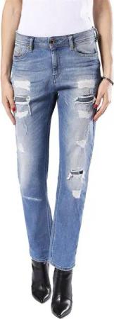 Diesel Straight-Jeans Diesel Reen 0674Q Stretch Damen Jeans Regular Straight