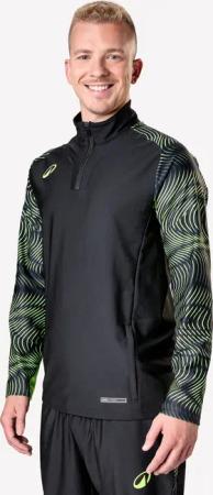 Damen/Herren Fußball Sweatshirt 1/2 Zip - VIRALTO Wave schwarz/neongelb